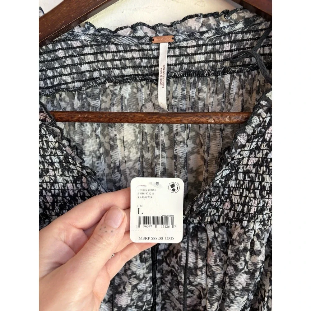 Free People sheer dark
